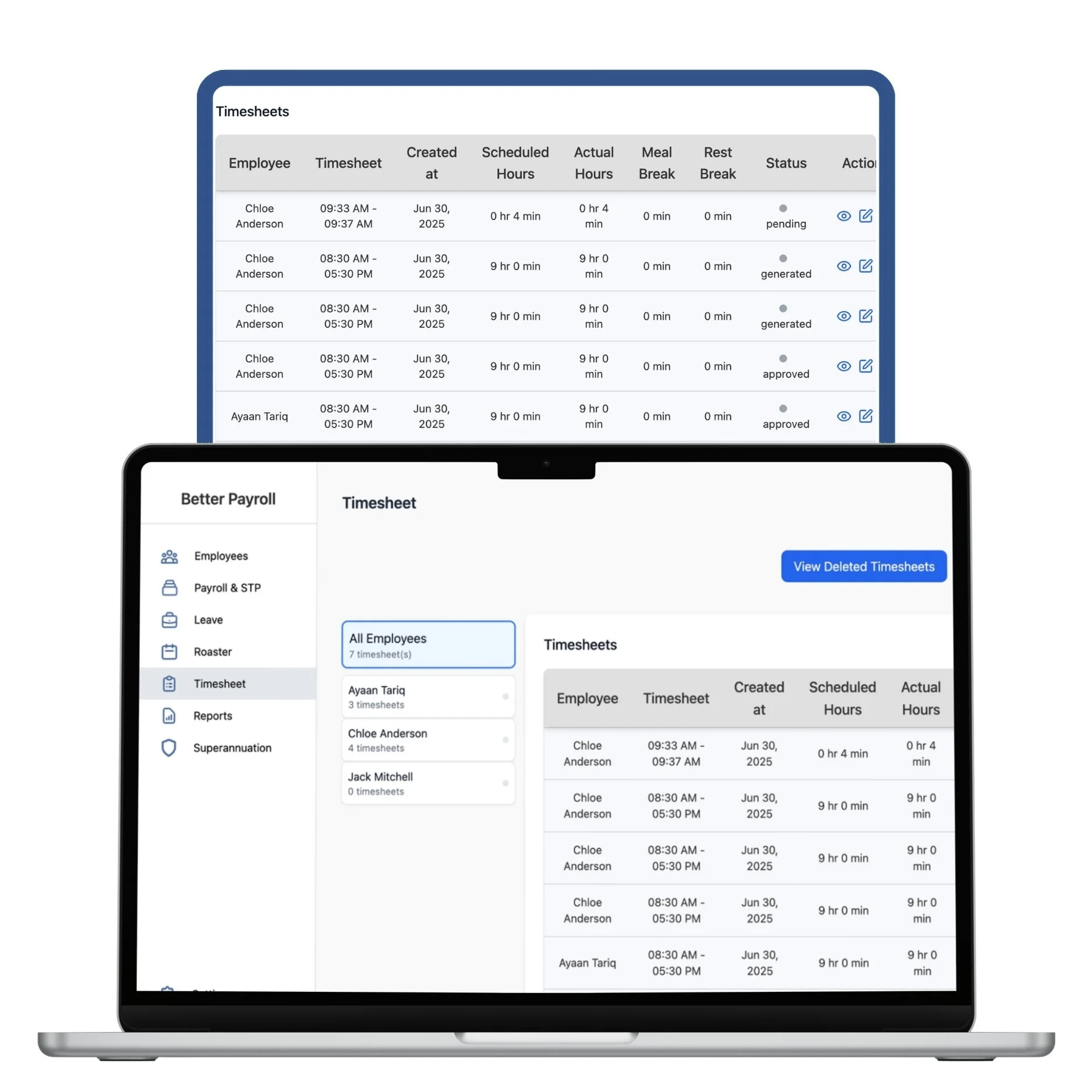 Timesheet management for all devices | BetterPayroll